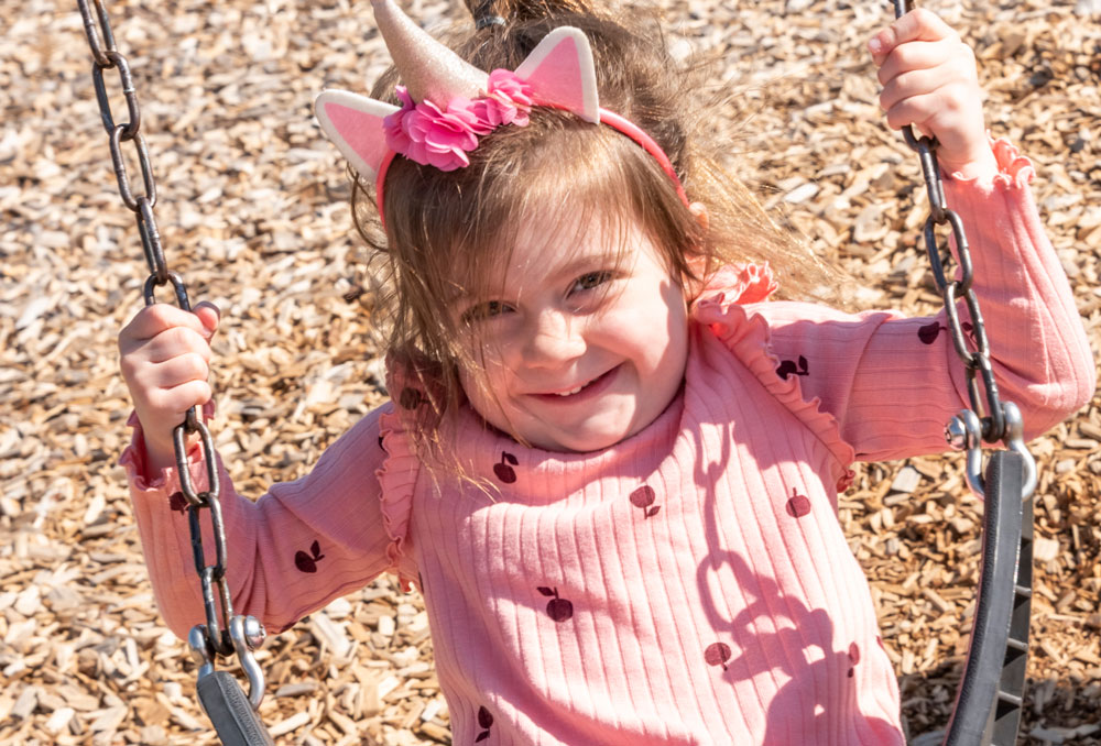 PreSchool girl on a swing - Spring 2023