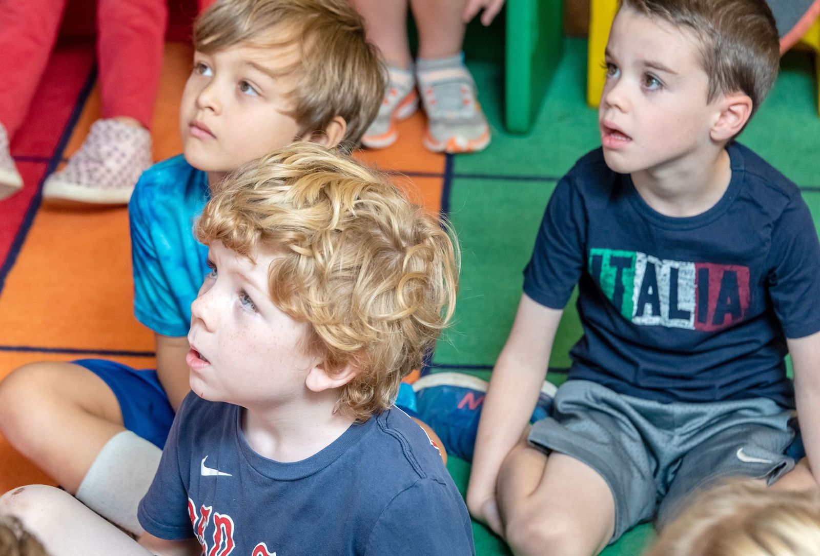 Kindergarteners Morning Meeting