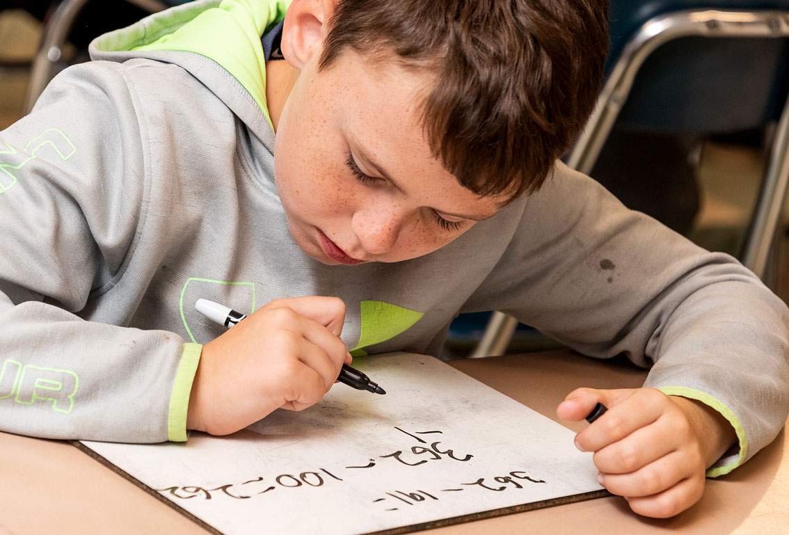 Student, whiteboard, math, numbers