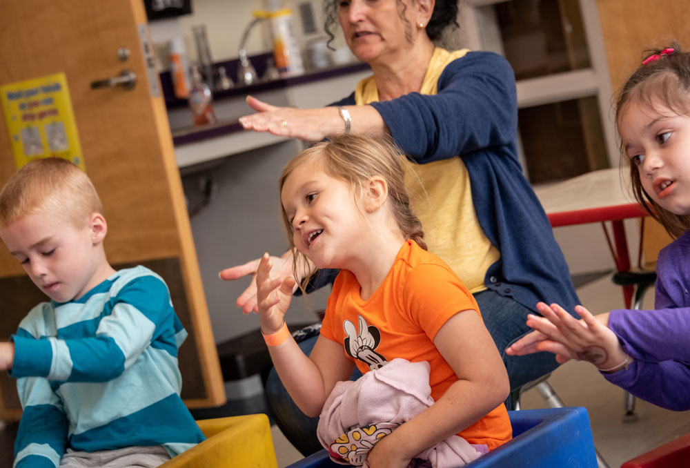 Preschool - 3 students and 1 teacher