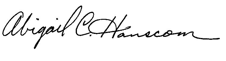 signature of Abigail Hanscom